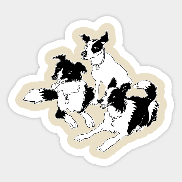 Billy, Angus and Meg Sticker by vectormutt